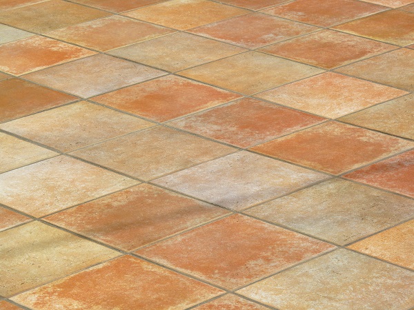 Installation of terracotta tiles