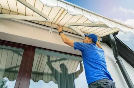 Installation of an electric solar awning – 12 m²