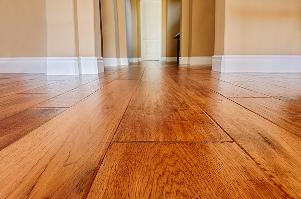 Ponçage et cirage d'un parquet en bois massif 