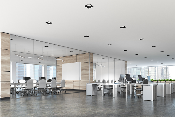 Revêtement en béton ciré – 120 m² d’espace de bureau