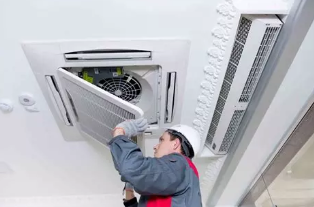 Wiring and power supply for 10 ceiling-mounted air conditioners in office spaces