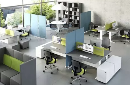 Assembly and installation of 10 complete desks with chairs and accessories