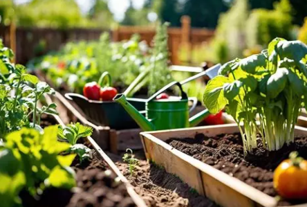 Creation and maintenance of an organic vegetable garden for communities