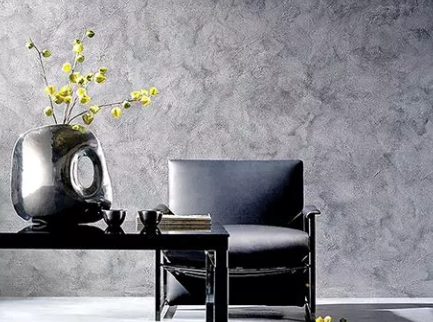 Decoratieve verf met betonlook of stuc-effect