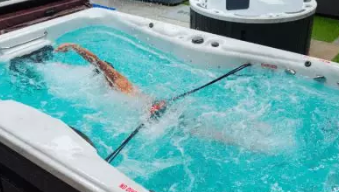 Installation of a swim spa