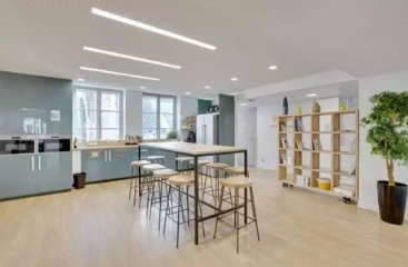 Office kitchen setup for 20 people