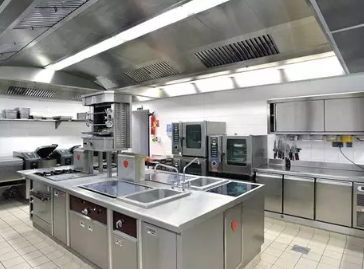 Installation of a restaurant kitchen