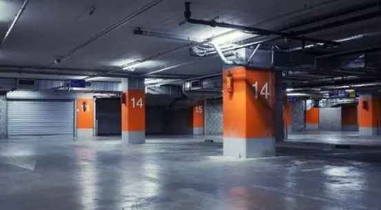 Ontstopping van een ondergrondse parking