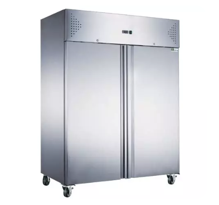 Installation of a professional stainless steel refrigeration cabinet
