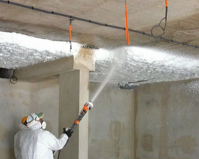 Inkapseling van een asbesthoudend plafond