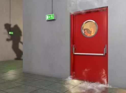 Installation of 2 certified fire doors