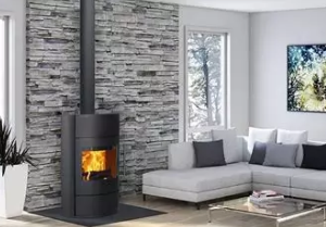 Placement of a pellet stove