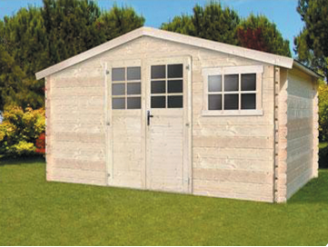 Plaatsing van een houten tuinchalet