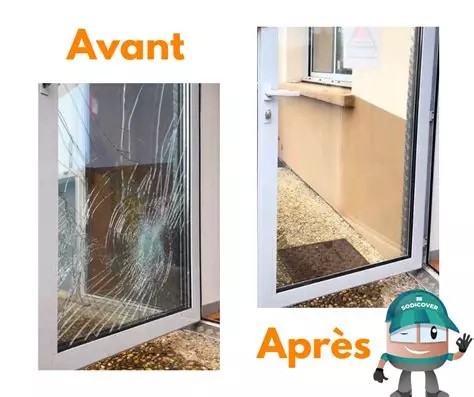 Vervanging van gebroken enkel glas