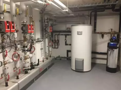 Installing a gas or oil boiler room for a collective building