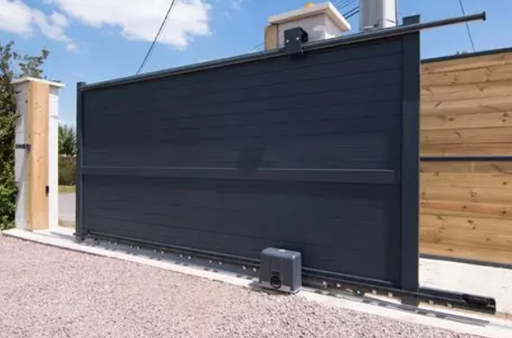 Fabrication and installation of a motorized industrial gate