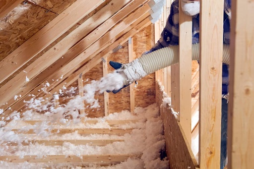 Rockwool blown-in roof insulation